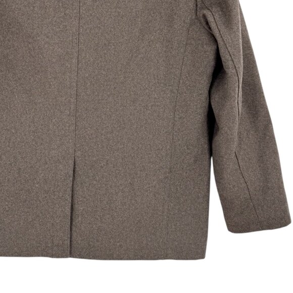 Michael Kors Men's Brown Wool Blend Lined Coat Peacoat Size L Single Breasted - Picture 8 of 12